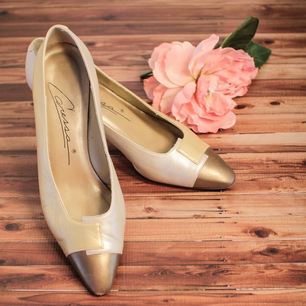 Caressa Leather Pumps Low heels Size 9